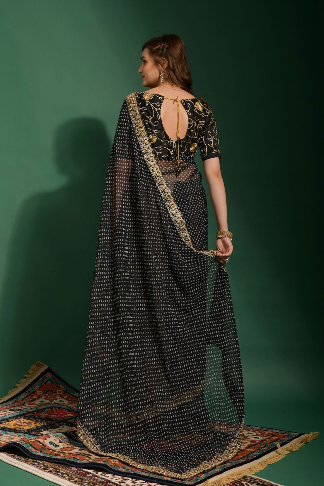 Nazneen Bandhani Wholesale Printed Georgette Sarees Catalog